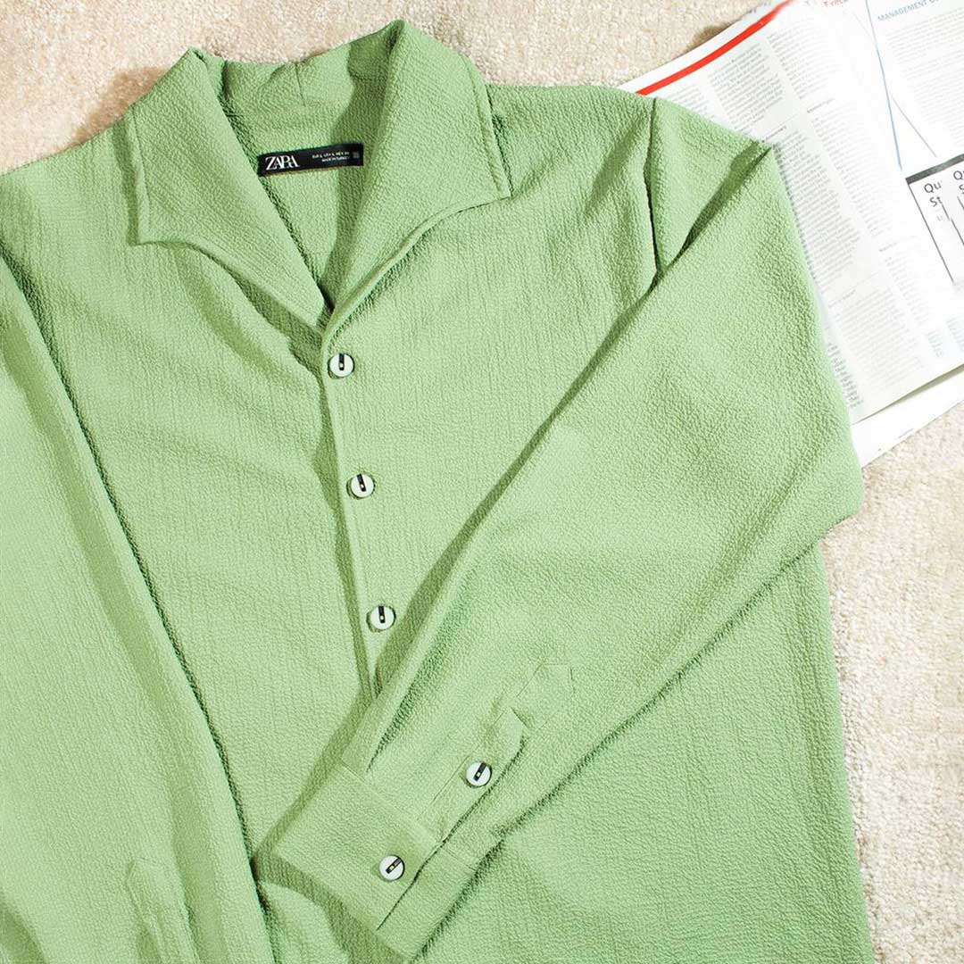 پیراهن اسپرت یقه آمریکایی مشکی